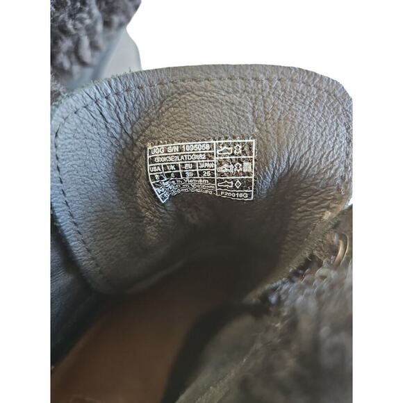 UGG Jaxon Cuffed Lace Up Heeled Ankle Booties Black Size 8 - Picture 7 of 7